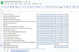 Google Docs link to all resources